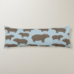 Coussins Longs Hippopotame Hippo Motif
