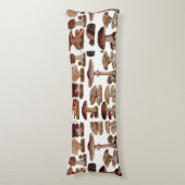 Coussins Longs hipster imprimé botanique français champignons vin (Devant (Vertical))