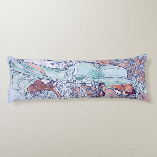 Coussins Longs Hiver (quatre saisons), Alphonse Mucha (Dos)