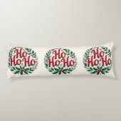 Coussins Longs Ho Ho Ho Christmas Wreath Typography Design (Dos)