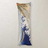 Coussins Longs Hokusai Ocean Waves Sea Boats (Dos (Vertical))