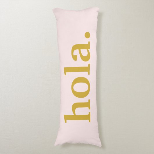 Coussins Longs Hola Gold Script & Pink (Devant (Vertical))