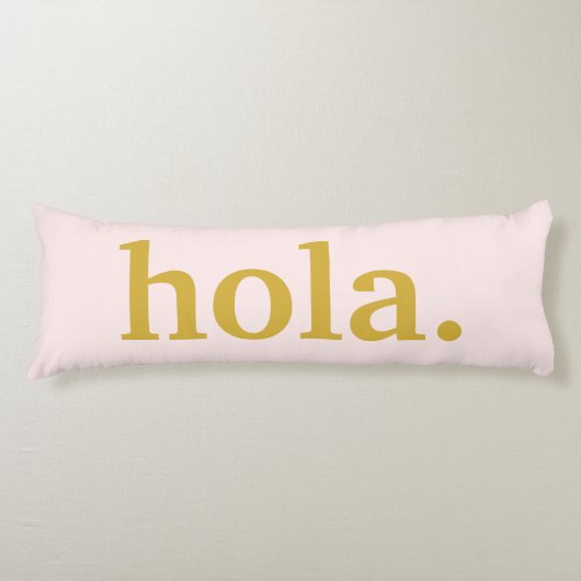 Coussins Longs Hola Gold Script & Pink (Devant)
