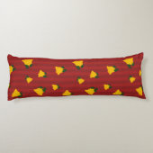 Coussins Longs Holiday Red Gold Stripe Bells Christmas (Dos)