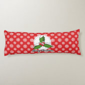 Coussins Longs Holly on Red White Snowflakes (Dos)