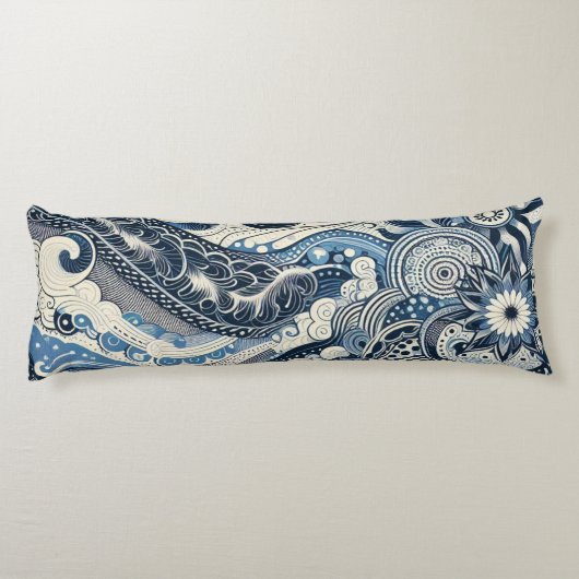 Coussins Longs Home Studio Indigo Bloom (Dos)