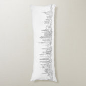 Coussins Longs Horizon du monde (noir + Blanc) (devant Vertical)