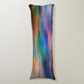 Coussins Longs "Horizons fluides" Art abstrait contemporain (Devant (Vertical))