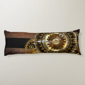 Coussins Longs Horloge Steampunk avec des engrenages anciens (Dos)