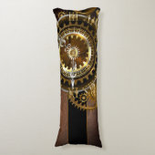 Coussins Longs Horloge Steampunk avec des engrenages anciens (Devant (Vertical))
