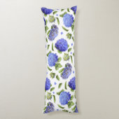 Coussins Longs Hortensias bleus (Dos (Vertical))
