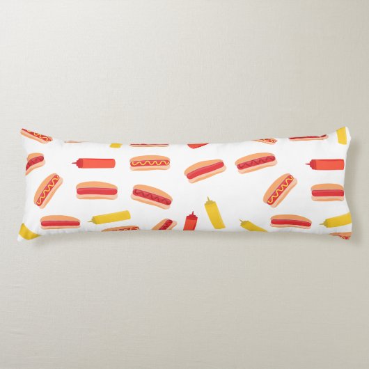 Coussins Longs Hot Dog Fast Food Motif barbecue (Devant)
