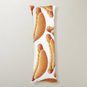 Coussins Longs Hot Dog Tout Américain. (Dos (Vertical))