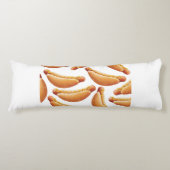 Coussins Longs Hot Dog Tout Américain. (Devant)