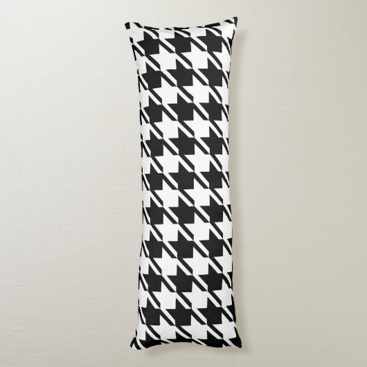 Coussins Longs Houndstooth BW Big Motif (Dos (Vertical))