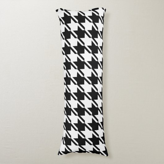 Coussins Longs Houndstooth BW Big Motif (devant Vertical)