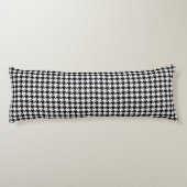 Coussins Longs Houndstooth noir et blanc par Shirley Taylor (Dos)