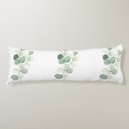 Coussins Longs Housse de couette Feuilles de Pastel d'Eucalyptus  (Devant)
