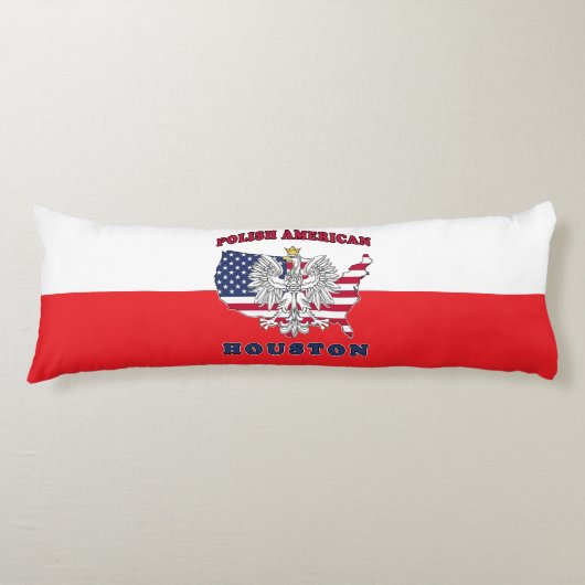 Coussins Longs Houston Texas Polonais Américain (Devant)
