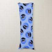 Coussins Longs Howling Wolf en hiver - Art faunique original (Devant (Vertical))
