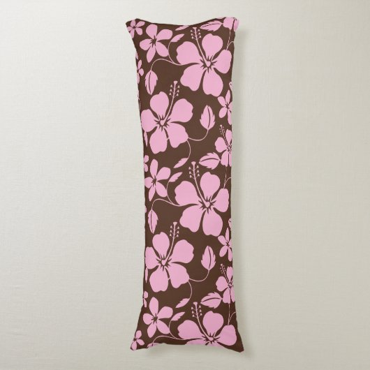 COUSSINS LONGS HULA HAWAIEN (HIBISCUS) BRUN/ROSE (Devant (Vertical))