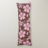 COUSSINS LONGS HULA HAWAIEN (HIBISCUS) BRUN/ROSE (Dos (Vertical))
