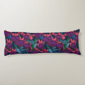 Coussins Longs Hummingbird garden in purple and blue (Dos)
