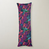 Coussins Longs Hummingbird garden in purple and blue (Dos (Vertical))