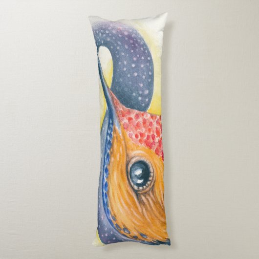 Coussins Longs Hummingbird Stars Galaxy Aquarelle (Dos (Vertical))