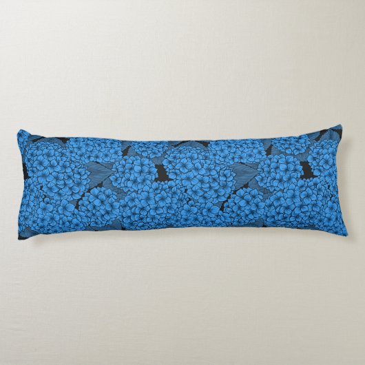 Coussins Longs Hydrangée bleue (Dos)