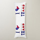 Coussins Longs I Love Texas Flag (Devant (Vertical))