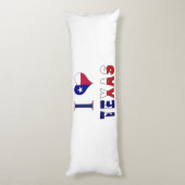 Coussins Longs I Love Texas Flag (Dos (Vertical))