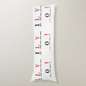 Coussins Longs I Love You-Hangman Style par Shirley Taylor (Devant (Vertical))