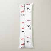 Coussins Longs I Love You-Hangman Style par Shirley Taylor (Dos (Vertical))