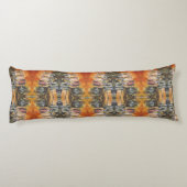 Coussins Longs Idéographie de Lumière dorée (Dos)