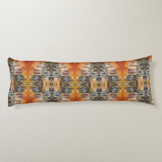 Coussins Longs Idéographie de Lumière dorée (Dos)