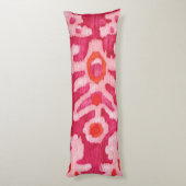 Coussins Longs Ikat de la tribu rose et orange (Dos (Vertical))