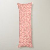 Coussins Longs Ikat Moorish Damask - pêche et corail rose (Dos (Vertical))