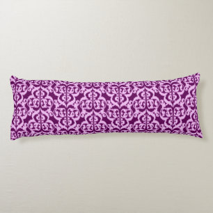 Coussins Longs Ikat Moorish Damask - violet et orchidée