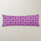 Coussins Longs Ikat Moorish Damask - violet et orchidée (Devant)