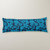 Coussins Longs ÎLE PLUMERIA (Bleu x 2) (Dos)