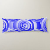 Coussins Longs Illusion de la spirale bleue par Kenneth Yoncich (Dos)