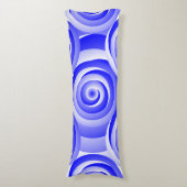 Coussins Longs Illusion de la spirale bleue par Kenneth Yoncich (Devant (Vertical))