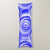 Coussins Longs Illusion de la spirale bleue par Kenneth Yoncich (Dos (Vertical))