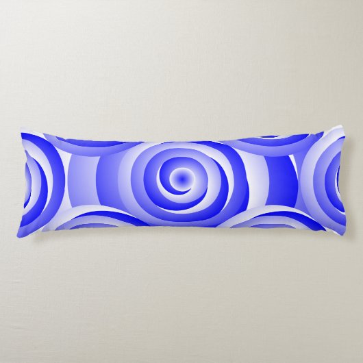 Coussins Longs Illusion de la spirale bleue par Kenneth Yoncich (Devant)