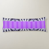 Coussins Longs Illusion Zèbre - Abstrait Moderne Violet Lilas (Dos)