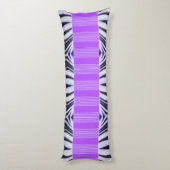 Coussins Longs Illusion Zèbre - Abstrait Moderne Violet Lilas (Dos (Vertical))