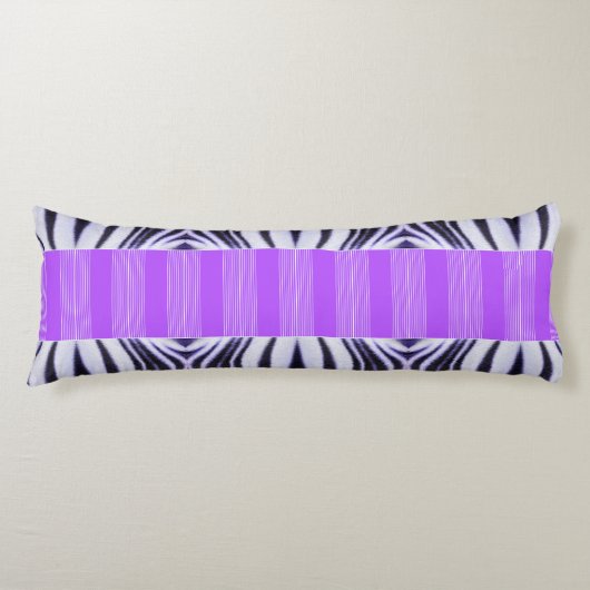 Coussins Longs Illusion Zèbre - Abstrait Moderne Violet Lilas (Devant)