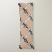 Coussins Longs Illustration d'antiquité de l'insecte de la reine  (Devant (Vertical))