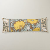 Coussins Longs illustration d'art pavot fleur jaune (Dos)